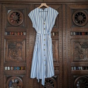 Striped resort wear midi dress